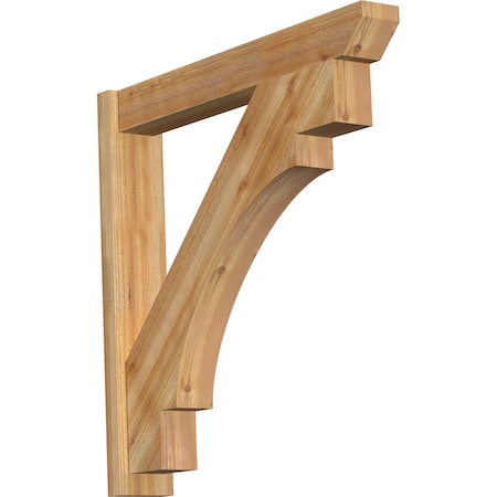Ekena Millwork Merced Slat Rough Sawn Outlooker, Western Red Cedar, 6"W x 38"D x 38"H OUT06X38X38MRC06RWR